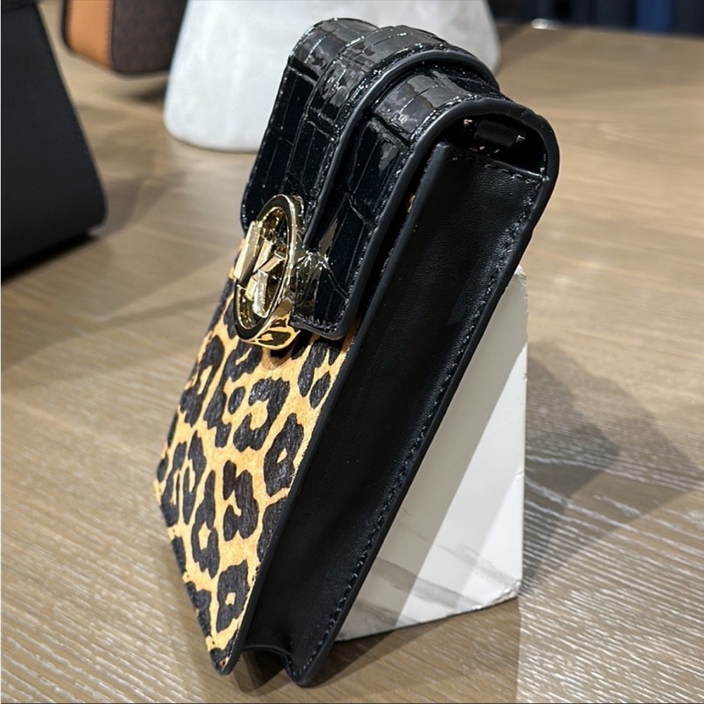 MICHAEL KORS
Carmen SM Printed Calf Hair and
Crocodile Embossed Faux Leather Bag - Picture 8 of 11